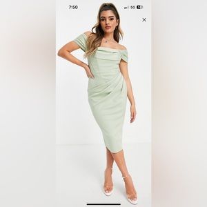 ASOS by design sage green dress